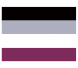 Polyester 90150cm LGBTQia Ace Community Niet -seksualiteit Pride ASExuality ASExual Flag for Decoration8940042