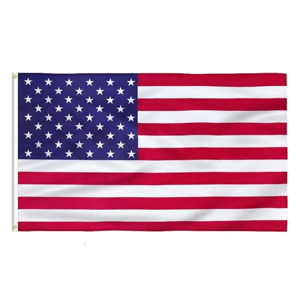 Polyester 90x150cm Flags Flags USA BANNIER DE BANNIER DE GRADE AMÉRICAINE 3X5 FT Aucun drapeau Stars Stripes Banners TH0417 POSE S