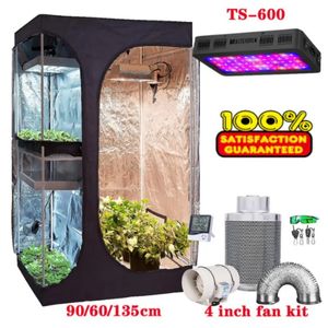 Polyester Film LED GROEID Licht Growtent Complete Kit Bloemzaden Kieming Growbox Indoor Hydroponische planten Groeien voor bloemplantgroei