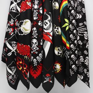 Polyester piraten schedel sjaals bladeren reggae bandanas mannen hiphop hoofdband headband dames nekchang hoofddeksels zakdoek