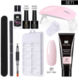 Kit de Gel polivinílico UV, todo para manicura, conjunto de extensión de uñas, solución deslizante, constructor de esmalte de Gel acrílico, herramienta de arte de uñas, diseño de puntas de los dedos