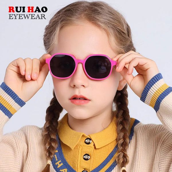 Lunettes de soleil Polygon Kids Polaris 2 Color Girl Boy Sun Glasshes Lois de loisirs Cadre d'extérieur Spectacles 0047 240419