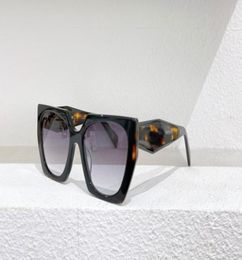Polygoon vorm cateye zonnebril zwarte havana grijze gradiënt lenzen vrouwen mode zonnebril occhiali da sole uv400 bescherming met 6049782