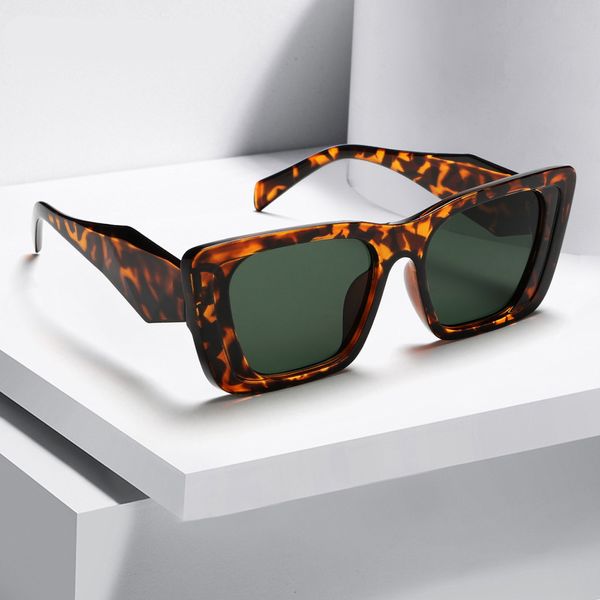 Lunettes de soleil polygonales pour hommes et femmes, lunettes de soleil de prescription à l'échelle de corne et aux yeux de chat.