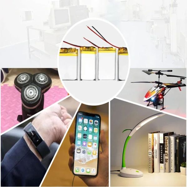 Batterie en polymère 124065 4000mAh 3,7 V Lipo Batteries de lithium rechargeables pour Toy Bluetooth Digital Drone Mobile Phones
