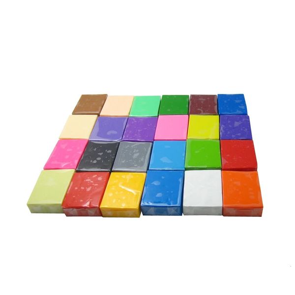 Pâte polymère 24 couleurs, modelage pour enfants et adultes, modèle cuit au four, Kits de démarrage DIY non collants, 240124