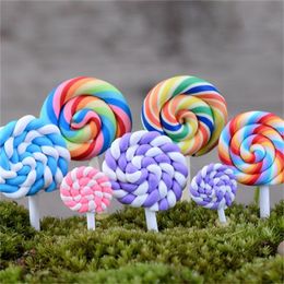 Polymeer Clay Lollipops Soft Clay DIY Gemonteerd Speelgoed Miniatuur Fairy Tuin Decoratie Micro Landschap Accessoire Cactu Planter YWCDX 673 R2