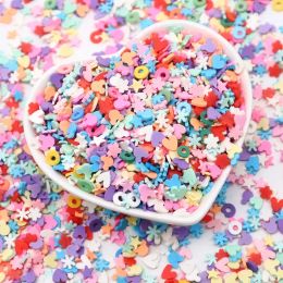 Polymer Clay Slimes Slices Craft Diy Crafts Tiny Lindo de 4-6 mm Star Heart Flake Flake Lip Fuls Clay for Nail Art Slimes Decoración de juguetes