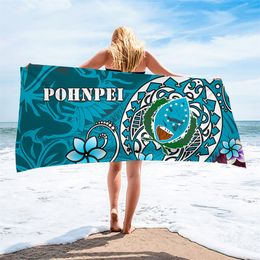 Polinesio con toallas de playa de plumeria Pohnpei Chuuk cultura suave de baño absorbente hotel de baño toalla de baño de baño toalla