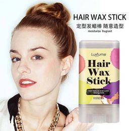Pomades cires 15g Hair Breaking Art Wax Stick Gel Style Curl Fixing Fluffy Lace Men and Women Q240506