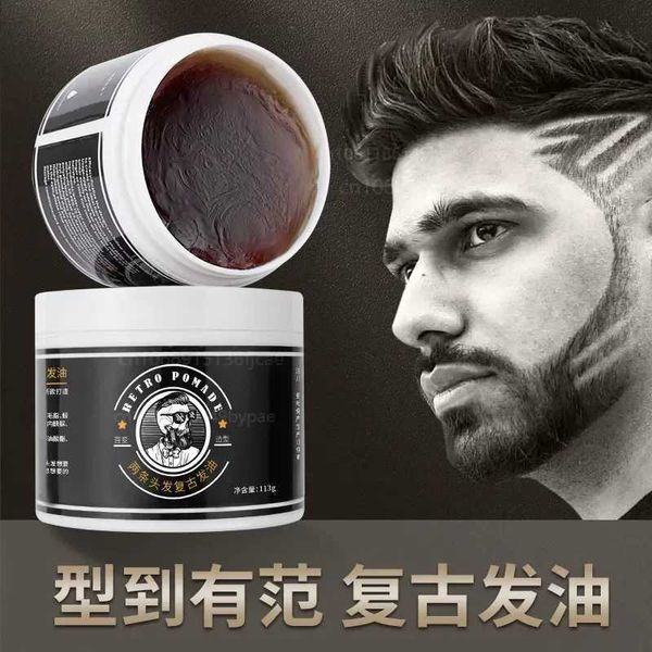 Pomades cirelles rétro Huile de cheveux Style Crème Babershop Salon cire des pièces d'art cassé pour hommes Cera Para Cabello Hombre Q240506