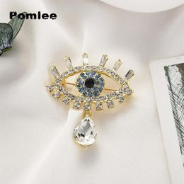Pomlee Oogvorm Kristallen Broche Neogotische Vrouwen Accessoires Koreaanse Mode Legering Blouse Medicale Femme Broches Para Ropa301y