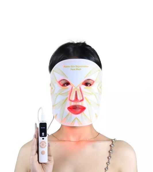 Rejuvenecimiento de la piel del Pon Instrumento de belleza Flexible de silicona Infrarroja Cuidado de la piel Terapia de luz roja Mascara LED 82163332