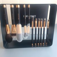 PONY EFFECT Pinceau magnétique ensemble -11pcs pinceaux plaque de cadre en métal- Beauté de haute qualité maquillage Blender