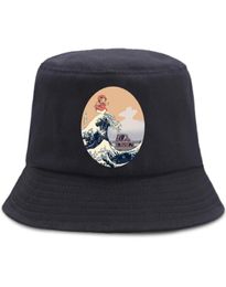 Ponyo japon anime mignon chauve-souris chapeau femmes femmes hommes casquette de pêcheur décontracté chapeaux de coton de coton