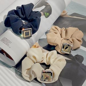 Paardenstaarthouder Womens Bow Scrunchies Haar Scrunchy Elastische Haarband Franse Stijl Scrunchie Hairbands Luxe Ties Ropes voor Vrouwen Meisjes