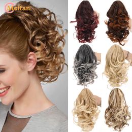 Queue de cheval Tails Meifan synthétique courte griffe ondulée Clip de queue dans l'extension de cheveux Black Brown Tail Clip dans Hair Tail Natural False Coiffe 2305