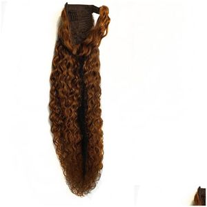 Ponytails Top Qualité Curly Ponytail Postiche Extensions de cheveux humains européens Drop Livraison Produits Dhwku