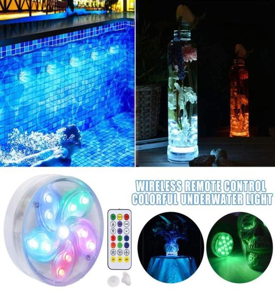 Accessoires de piscine Télécommande LED Lumière submersible à couleur changeante Lampes de plongée étanches Lampe sous-marine pour poissons d'aquarium 3131484