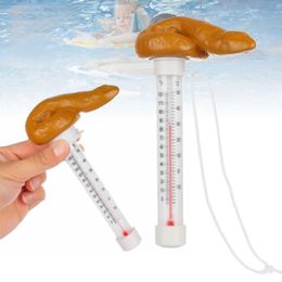 Pool Accessoires Nieuwheid nep Prank Gift Water Thermometer Drijvende kak Zwemmen Sauna Digital1721