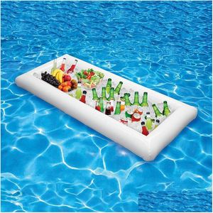 Pool accessoires feest opblaasbare saladebar buffet ijsemmer buiten zwemdrankje vlotter houder voedselbenodigdheden speelgoedstandaard 220622 d dhj9o