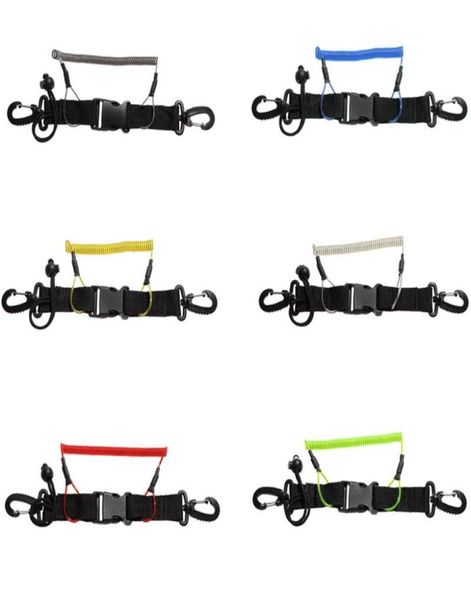 Accessoires de piscine Scuba Diving Lanyard Coil Springs Camera Spiral avec anneau de plongée torche sous-marin Housing2153762