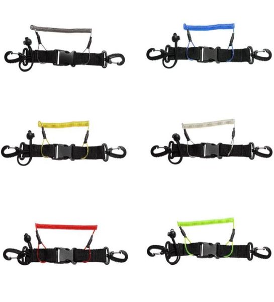 Accessoires de piscine Scuba Diving Lanyard Coil Springs Camera Spiral avec anneau de plongée torche sous-marin Housing6251679