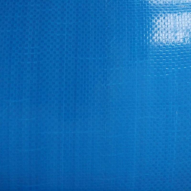 Zwembadbedekking zware tarp bladnet bovengronds regen winter (blauw 274x274cm)