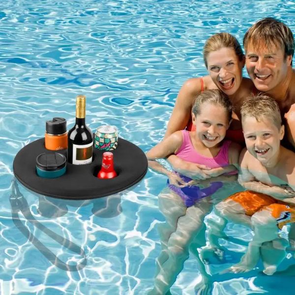 Pool Drink Horsder Wine tasse avec 5 trous pour le bain à remous plateau flottant pour la piscine nage plage Boire un bar à bar à l'extérieur