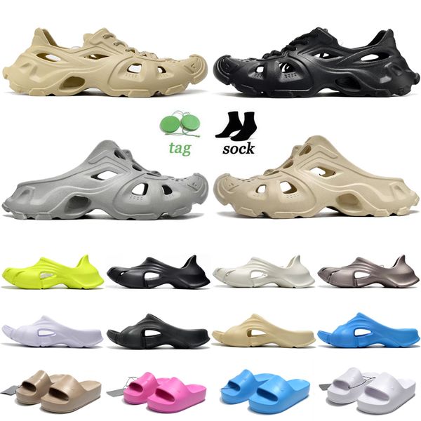 Pool Mold Designer Femmes Sandales Hommes Chunky Slide Fermé En Jaune Noir HD Lace Up Beige Caoutchouc Mocassins Chaussures De Plage D'été Pantoufles Diapositives célèbre sandale 36-45