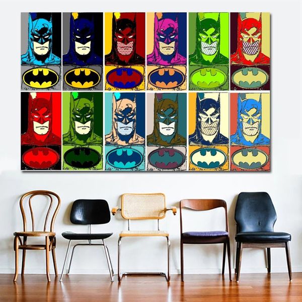 Pop art super-héros dessin animé toile peinture pour salon chambre d'enfants mur art impressions sur toile affiches sans cadre 226v