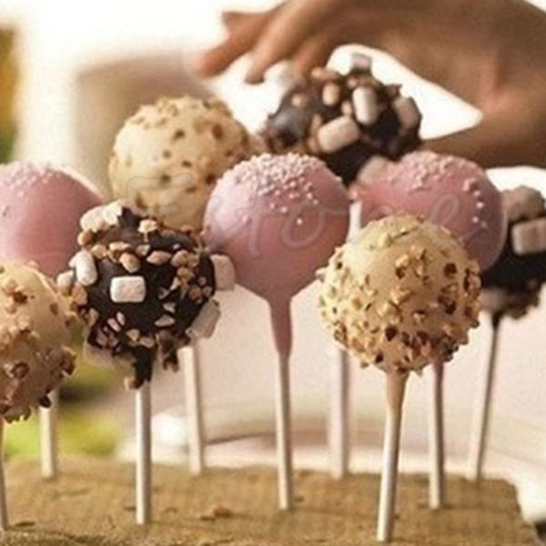 Pop Food Sucker Sticks Cake Chocolate Cake Lollipop Sticks Sweet Candy Making 6/30/60 PCS Z07 Drop Expédition