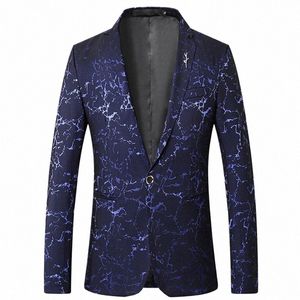 Pop Groom Wedding Blazer Single Butt Hommes Slim Fit Blazer Imprimé Fi Hommes Costume Vestes terno masculino Grande Taille M-5XL W7dM #