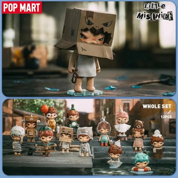 Pop Mart Hirono Little Mischief Series Blind Box Toys Mystery Box Mistery Figure Caja Surprise Box Kawaii Modèle d'anniversaire Gift 240521