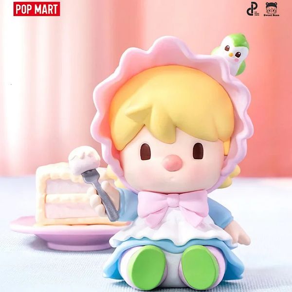 Pop mart El frijol dulce viajando durante la temporada de flores figuras de anime adornos kawaii chicas regalos de cumpleaños juguetes y pasatiempos 240408