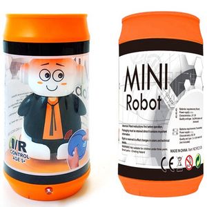 Pop-top kan mini elektrische infrarood schudden hoofd cartoon afstandsbediening robot speelgoed