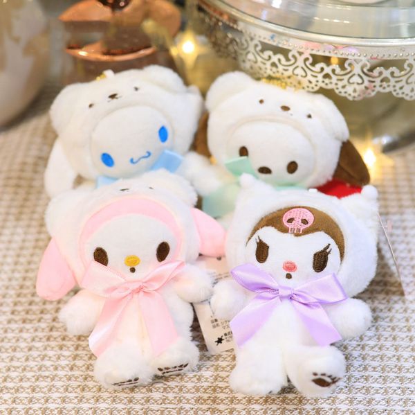 Pop up up mignon kuromi dog dog 10cm Snow Factory Doll Scratching Machine Doll Plux Toy Keychain Pendant Couple Doll Small Gift Doll Sac Pendeur