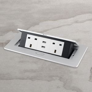 Sockets électriques pop-up, avec Type-C USB UK Popular est une prise appropriée dans la prise de bureau du sol, des prises de bouchage USB de table USB
