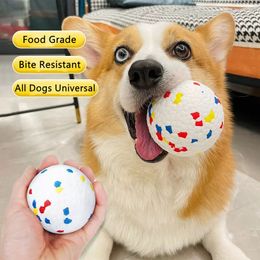 Popcorn-Ball für Haustier, Hundespielzeug, leichtes und hochelastisches Kaugummi, interaktiver Ball, Bissfestigkeit, werfendes, schwimmendes Spielzeug für Hunde