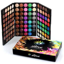 Popfeel 120 Matte Colors Eyeshadow Oogschaduw Palet Palet Make -up Set Kit Pro