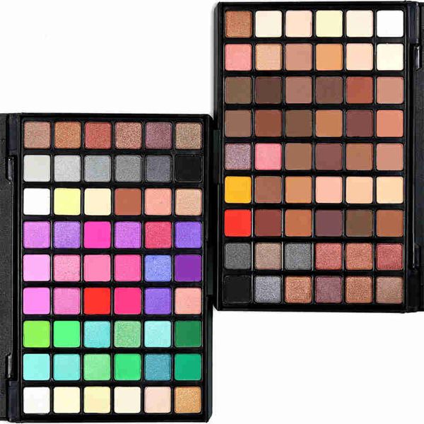 POPFEEL 54 Palette de fards à paupières mat couleur Smoky Maquillage Nude Couleur Ombre à paupières Mat Shimmer Mixte Fard à paupières Yeux Maquillage DHL 96pcs / lot