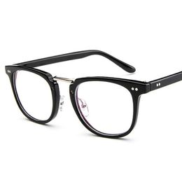 Mode carré lunettes cadre hommes 2022 haute qualité Prescription oeil optique rivet lunettes cadre rétro femmes lunettes de lunettes