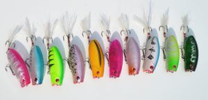Popper Fishing Lure Fishing Tackle 57mm 10.6G Kunstaas 10 kleuren 10 stuks / partij