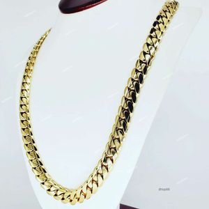 Popular Gold Miami Chain Bracelet Hip Hop Style 14K 18K Solid Wholesale Cuban Link for Men