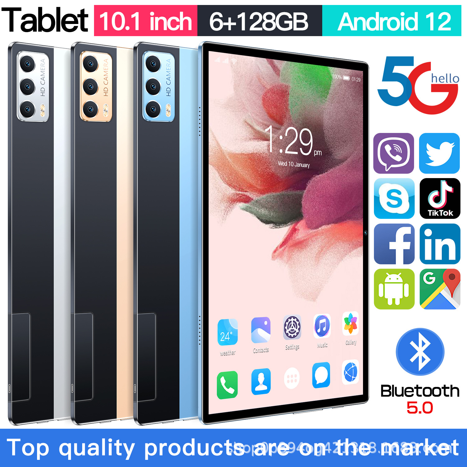 Popularny 23 Nowy 10-calowy Smart Smart Tablet X11por WiFi Bluetooth GPS 3G Call Trade Trade