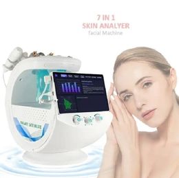 Popular 7 funciones Dermabrasión de agua Azul de hielo inteligente con analizador Skin Ice Blue Beauty Machine Smart Ice Blue 7 en 1
