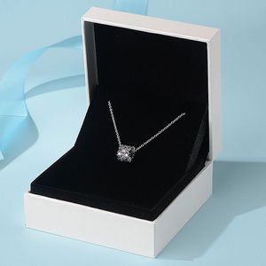 Populaire 925 Sterling Zilver Sprankelende ZD Sleutelbeen Ketting Ketting voor Vrouwen Hoge Sieraden Pandora Stijl Bruiloft Verjaardagscadeau