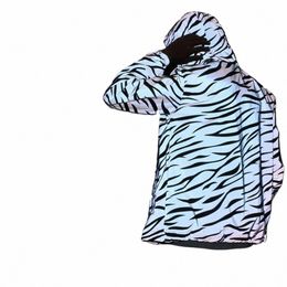 populaire automne coupe-vent chaud hip hop haut coupe-vent veste fluorescente manteau hommes coupe-vent fermeture à glissière n1ON #