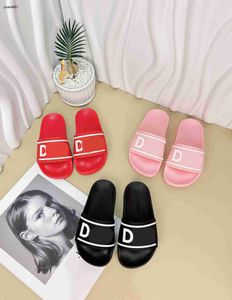 Populaire baby slippers brief afdrukken Kids Girls schoenen maten 26-35 inclusief schoenendoosontwerper Summer Boys Sandals Jan20
