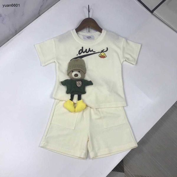 Contrôles pour bébés populaires Child Summer Summer Kids Designer Clothes Taille 90-140 cm Tricote en Teddy Bear Design Boys T-shirts and short 24april
